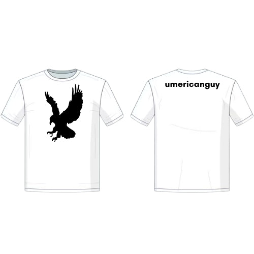 Umericanguy Landing Eagle T-Shirt White & Black